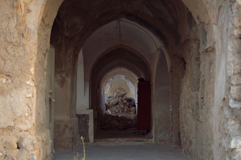 Ottoman fort across from the citadel, undergoing a halted renovation to become a city museum.
